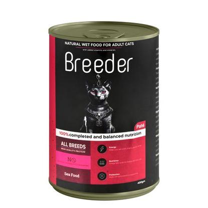 Breeder Wet Food with Seafood for Adult Cats 400G